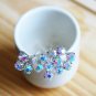 20 pcs 5mm CLEAR AB Rhinestone Crystal 3" 21 Gauge silver plated Headpin AC020