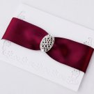 20 Fancy OVAL Silver Diamante Rhinestone Crystal Buckle Slider Wedding Invitation Chair Cover BK074