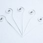 20 Clear Crystal Silver plated Swirl Pin Stem Bouquet Jewelry Wedding Cake Decoration AC017