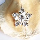 50 Rhinestone Button Round Diamante Crystal Hair Clip Wedding Invitation BT073