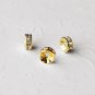 20 pcs Swarovski Roundelle Rhinestone Crystal Gold Plated Spacer 6mm Bead Caps AC031