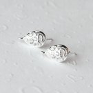 10 pcs Teardrop Earstuds with 925 Sterling Silver Post Closed Loop EF007