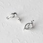 10 pcs Teardrop Earstuds with 925 Sterling Silver Post Closed Loop EF007