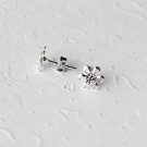 10 pcs Flower Earstuds with 925 Sterling Silver Post Clear Crystal Rhinestone Closed Loop EF010