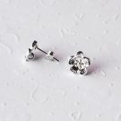 10 pcs Round Flower Earstuds with 925 Sterling Silver Post Closed Loop EF012