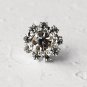 100 Round Circle Diamante Rhinestone Crystal Button Hair Clip Wedding Invitation Ring Pillow BT053