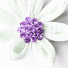 10 Round Diamante 1.1" Light Lavender Purple Rhinestone Crystal Button Wedding Invitation BT113