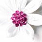 50 Round Diamante 1.1" Rose Pink Rhinestone Crystal Button Wedding Invitation BT114