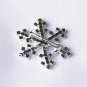 10 Rhinestone Buckle Crystal Slider Silver SNOWFLAKE Wedding Invitation Cake Decoration BK112