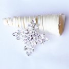 1 pc Rhinestone Crystal Diamante Silver Flower Brooch Pin Jewelry Wedding Cake Decoration BR076