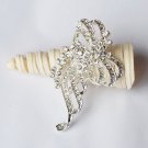 1 pc Rhinestone Crystal Diamante Silver Flower Brooch Pin Jewelry Wedding Cake Decoration BR077