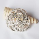 1 pc Rhinestone Crystal Diamante Silver Flower Brooch Pin Jewelry Wedding Cake Decoration BR080