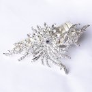 1 pc Rhinestone Crystal Diamante Silver Flower Brooch Pin Jewelry Wedding Cake Decoration BR082
