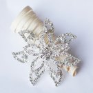 1 pc Rhinestone Crystal Diamante Silver Flower Brooch Pin Jewelry Wedding Cake Decoration BR087