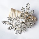1 pc Rhinestone Crystal Diamante Silver Flower Brooch Pin Jewelry Wedding Cake Decoration BR088
