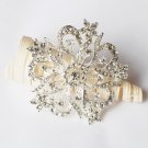 1 pc Rhinestone Crystal Diamante Silver Flower Brooch Pin Jewelry Wedding Cake Decoration BR090