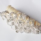 1 pc Rhinestone Crystal Diamante Silver Flower Brooch Pin Jewelry Wedding Cake Decoration BR091