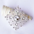 1 pc Rhinestone Crystal Diamante Silver Flower Brooch Pin Jewelry Wedding Cake Decoration BR100