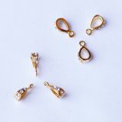 20 pcs Bails Rhinestone Crystal with Top Loop Gold Plated AC037
