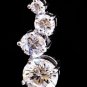 10 pcs Multi Cubic Zirconia Earring Earstuds Clear Crystal Rhinestone Gold Plated EF015