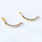 10 pcs Clear Crystal Earring EarstudsRhinestone Gold Plated EF023