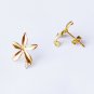 10 pcs Single Flower Earring Earstuds Clear Crystal Rhinestone Gold Plated EF017
