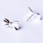 10 pcs Ribbon Bow Earring Earstuds Silver Plated EF031