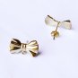10 pcs Ribbon Bow Earring Earstuds Gold Plated EF018