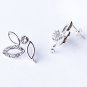 6 pcs Clear Crystal Earring EarstudsRhinestone Silver Plated EF033