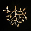 10 pcs Tree Pendant Charm Connector Gold Plated AC039