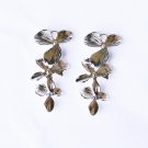 10 pcs Triple Orchid Flower Pendant Charm Connector Silver Plated AC066
