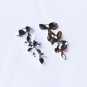 10 pcs Triple Orchid Flower Pendant Charm Connector Silver Plated AC066