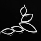 10 pcs Marquise Ring Pendant Charm Connector Silver Plated AC064