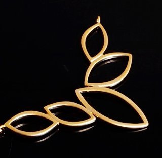 10 pcs Marquise Ring Pendant Charm Connector Gold Plated AC047