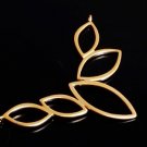 10 pcs Marquise Ring Pendant Charm Connector Gold Plated AC047