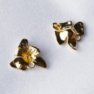 10 pcs Flower Pendant Charm Connector Gold Plated AC043