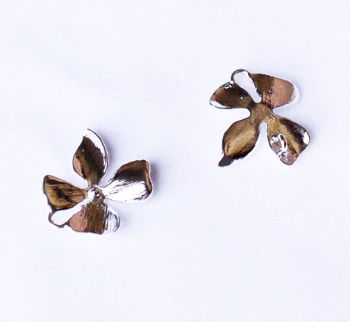 10 pcs Flower Pendant Charm Connector Silver Plated AC060