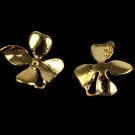 10 pcs Flower Pendant Charm Connector Gold Plated AC042