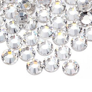 100 Acrylic Round Faceted Flat Back Rhinestone 11mm Clear Wedding Invitation scrapbooking LR134