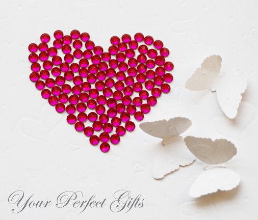 100 Acrylic Faceted Fuchsia Hot Pink Rhinestone 11mm Wedding Invitation scrapbooking LR137