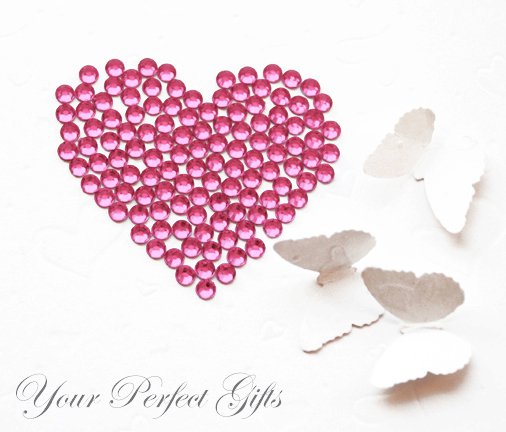100 Acrylic Faceted Flat Back Rose Pink Rhinestone 11mm Wedding Invitation scrapbooking LR140