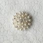 20 pcs Rhinestone Crystal Pearl Button Round 1.2" Hair Clip Wedding Invitation Bridal Bouquet BT132