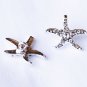 20 Rhinestone Button Crystal Slider Silver STARFISH Wedding Invitation Cake Decoration BT131
