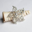 1 pc Rhinestone Brooch Crystal Clip Pin 2" Starfish Wedding Cake Decoration Invitation BR106