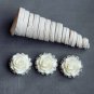20 Rhinestone Buttons Crystal Ivory Resin Rose Flower Hair Comb Clip Wedding Invitation BT135