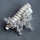 1 pc Rhinestone Brooch Crystal Butterfly Wedding Invitation Cake Bouquet Decoration BR115