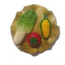 Assorted Vegetables on a Plate- ALL MAGNET ORDERS HAVE A 25 PIECE MINIMUM (ASSORTED OR SAME)
