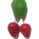 Dangling Strawberries--ALL MAGNET ORDERS HAVE A 25 PIECE MINIMUM (ASSORTED OR SAME)