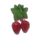 Dangling Strawberries---ALL MAGNET ORDERS HAVE A 25 PIECE MINIMUM (ASSORTED OR SAME)