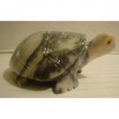 Soapstone Turtle Figurine 3.25"w Turtle Carving